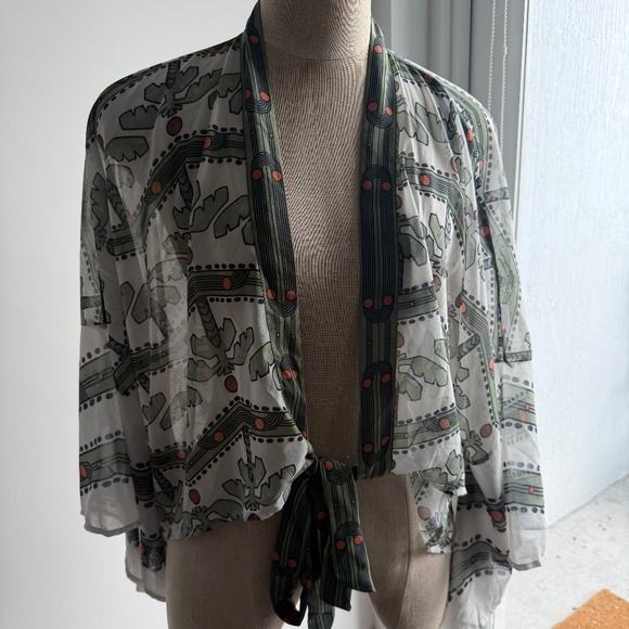 Pilcro Tie Front Blouse One Size - Picture 1 of 7